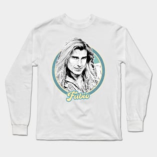 Fabio // Retro 90s Aesthetic Fan Design Long Sleeve T-Shirt